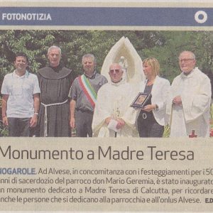 Giornale di Vicenza – “Monumento a Madre Teresa”