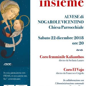 Concerto di Natale ad Alvese con ASAC Veneto e FIDAS Vicenza: “Kalianthos” di Malo e “El Vajo” di Chiampo